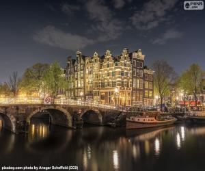 yapboz Amsterdam gece, Hollanda